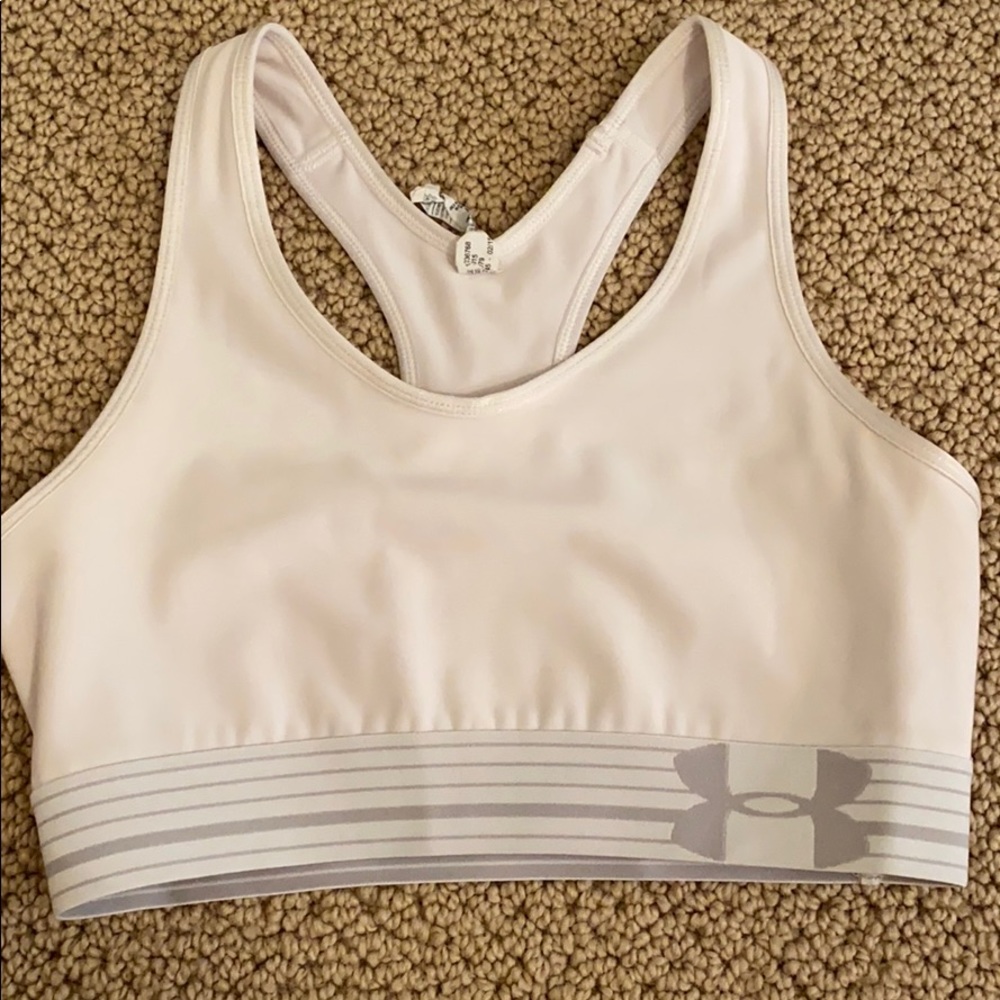 White Under Armour Sports Bra